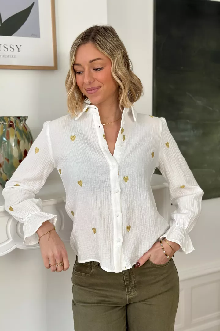 Chemise Ilona Ecru-Or