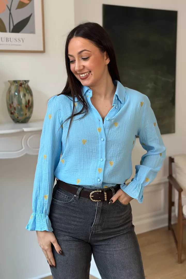 Chemise Ilona Bleu-Or
