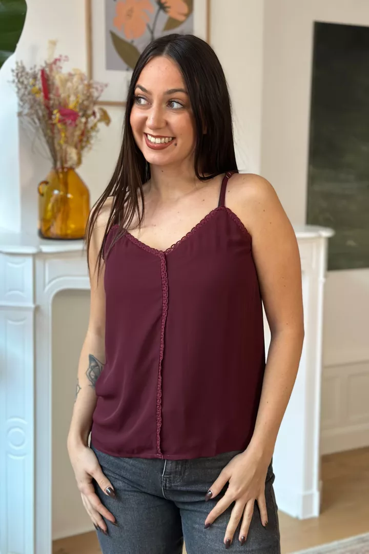 D&eacute;bardeur Nelya Bordeaux