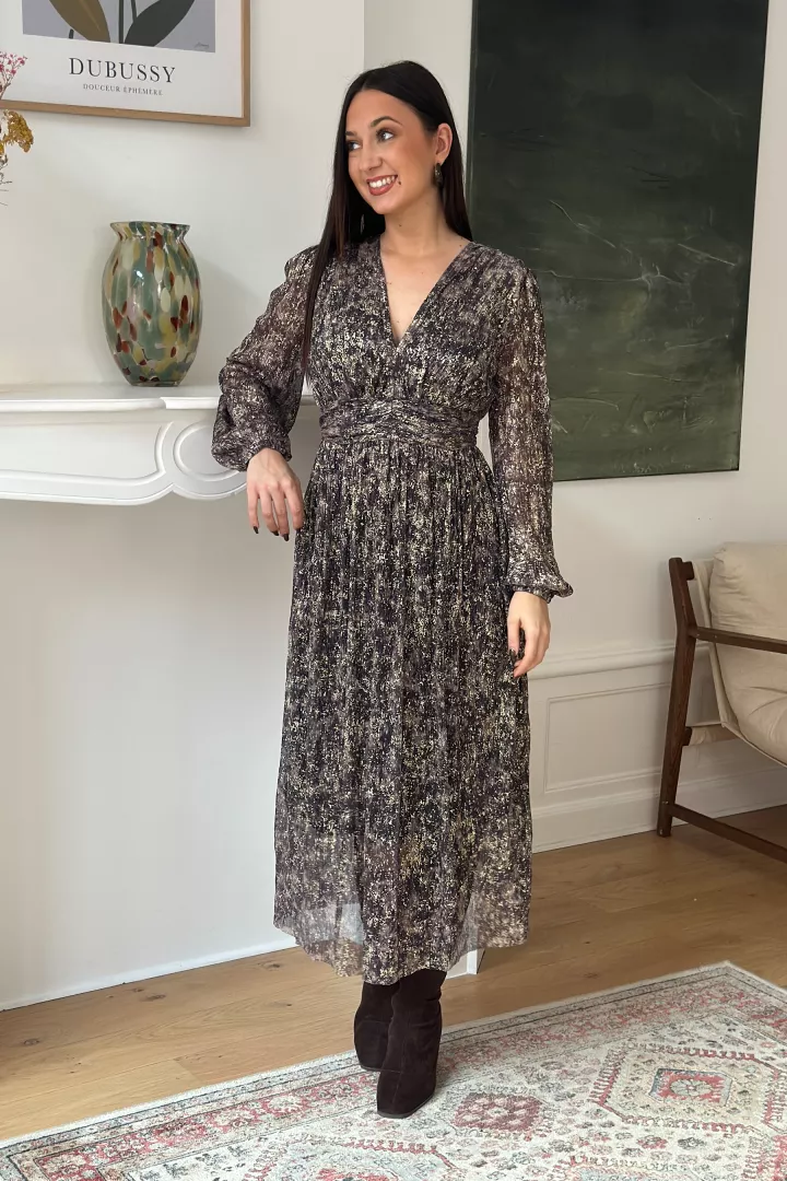 Robe longue S&eacute;r&eacute;na Violet