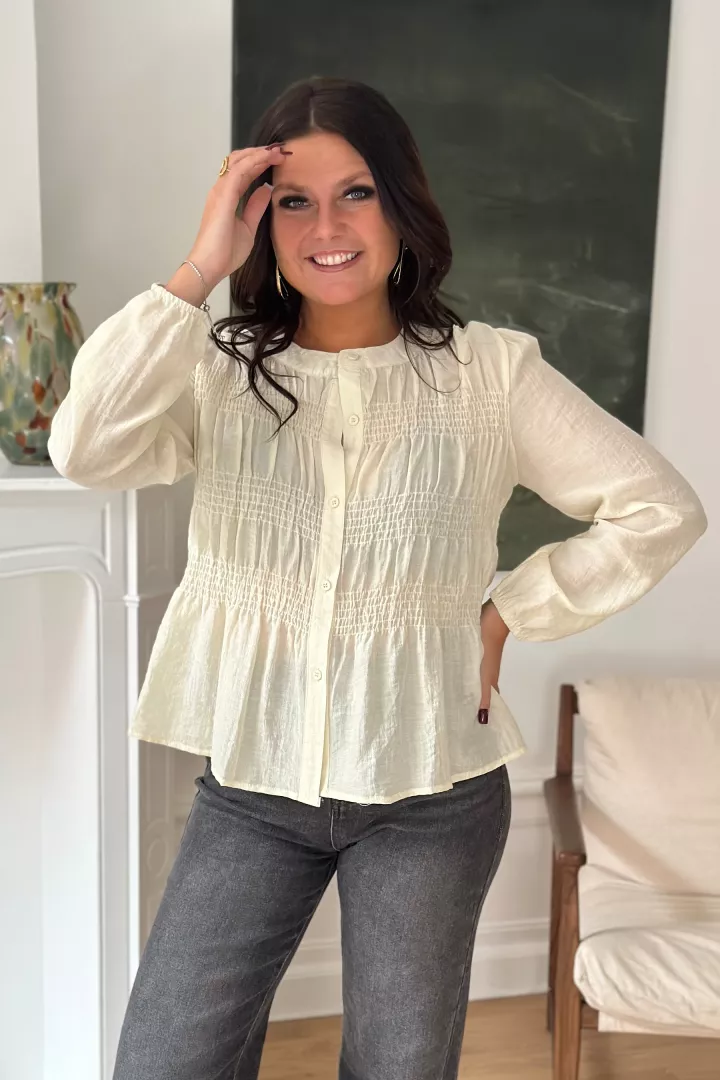 Chemise Lilou Cr&egrave;me