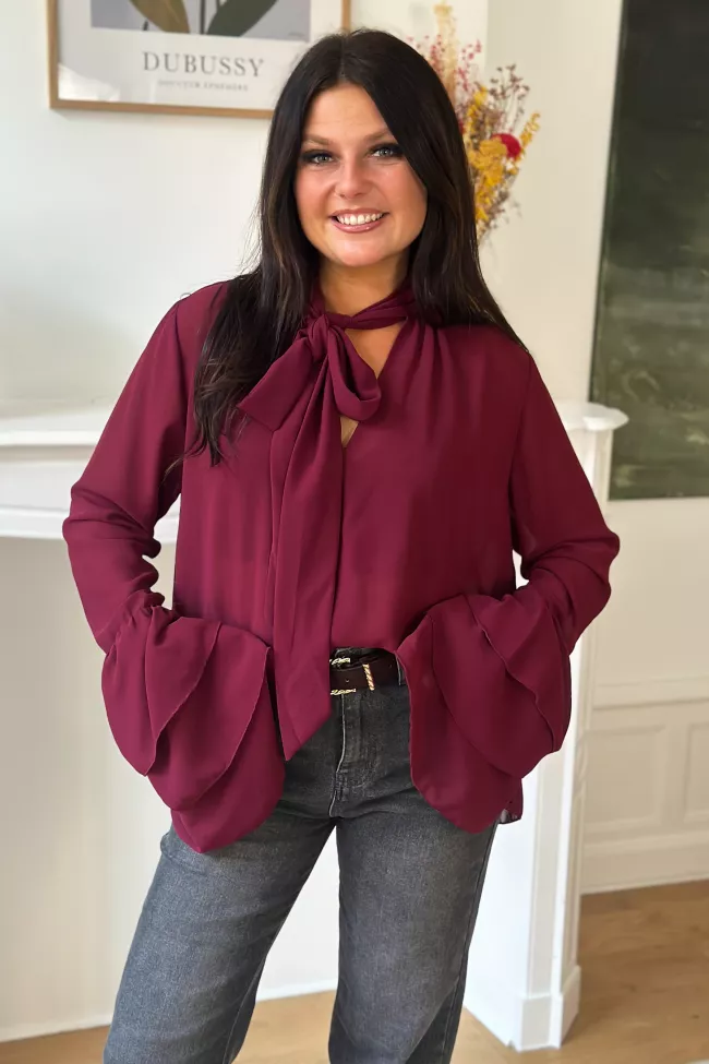 Blouse Leanna Bordeaux