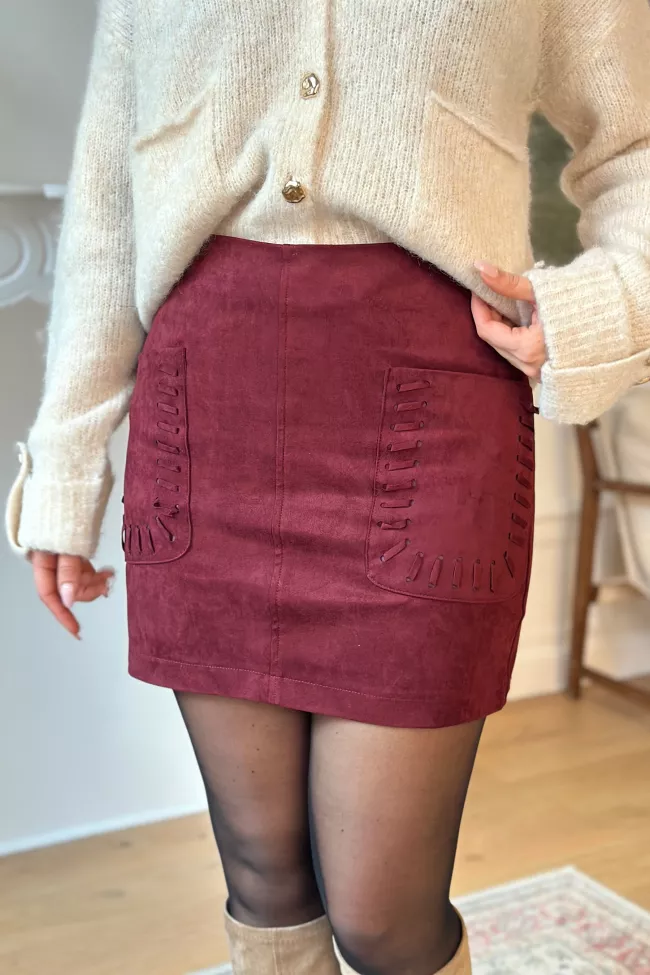 Jupe Emma Bordeaux