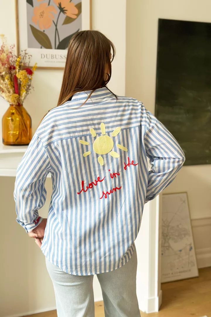 Chemise Love in the sun Bleu