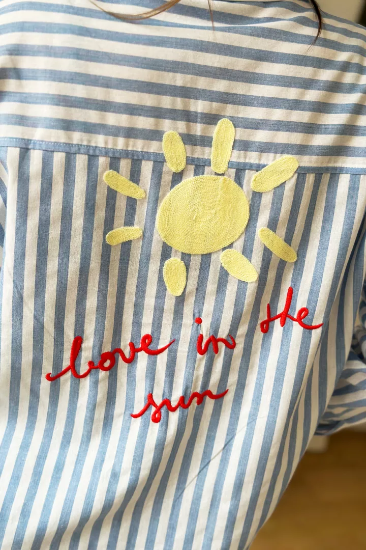 Chemise Love in the sun Bleu