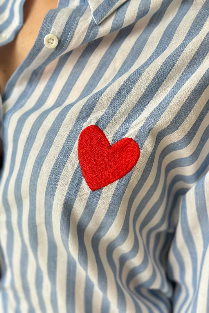 Chemise Love in the sun Bleu