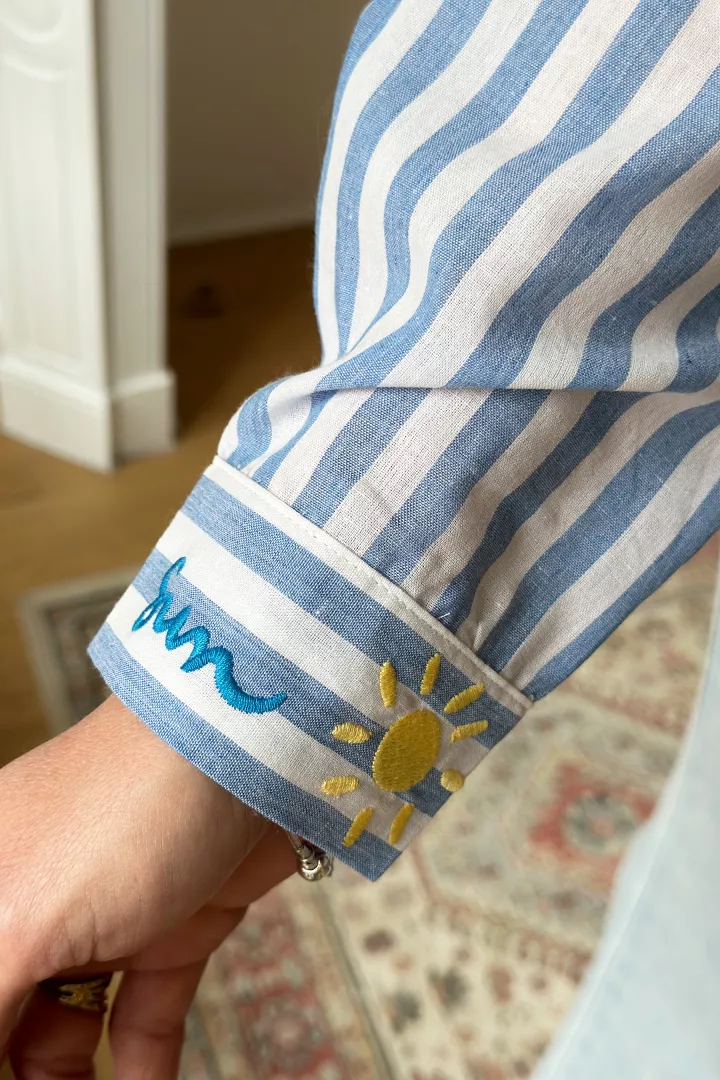 Chemise Love in the sun Bleu
