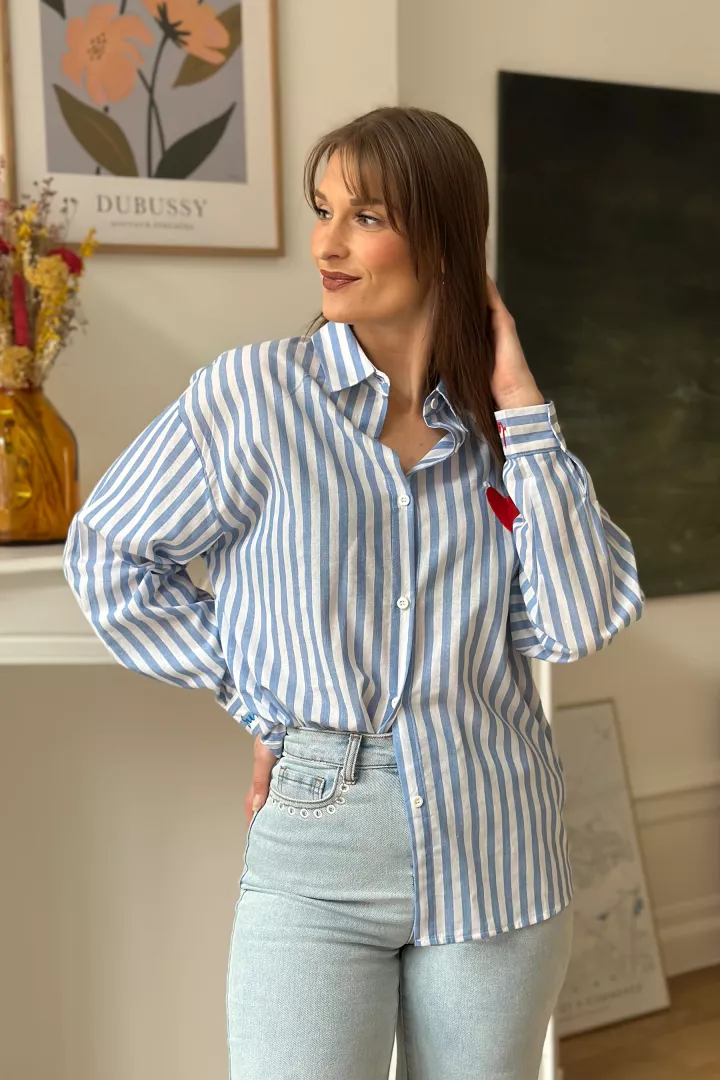 Chemise Love in the sun Bleu