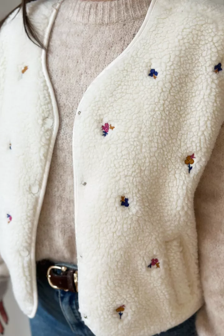 Gilet sans manche Agatha Ecru