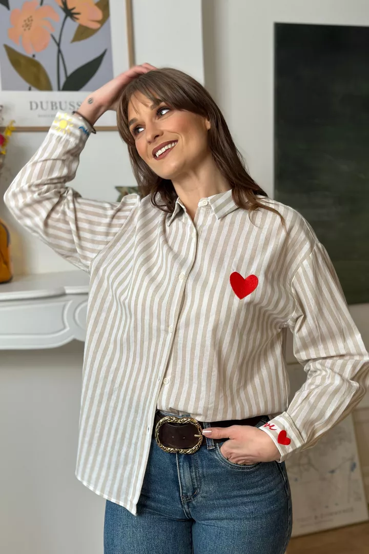 Chemise Love in the sun Beige