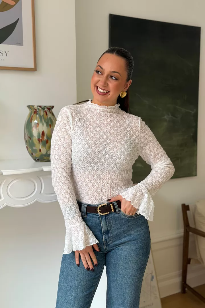 Top Elina dentelle Blanc
