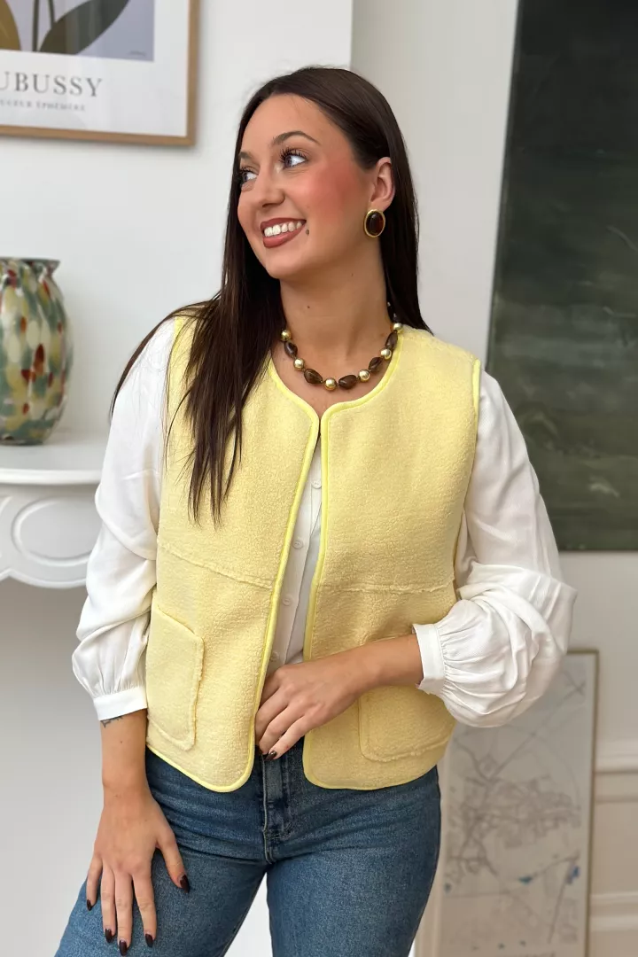 Gilet sans manche Emilie Jaune