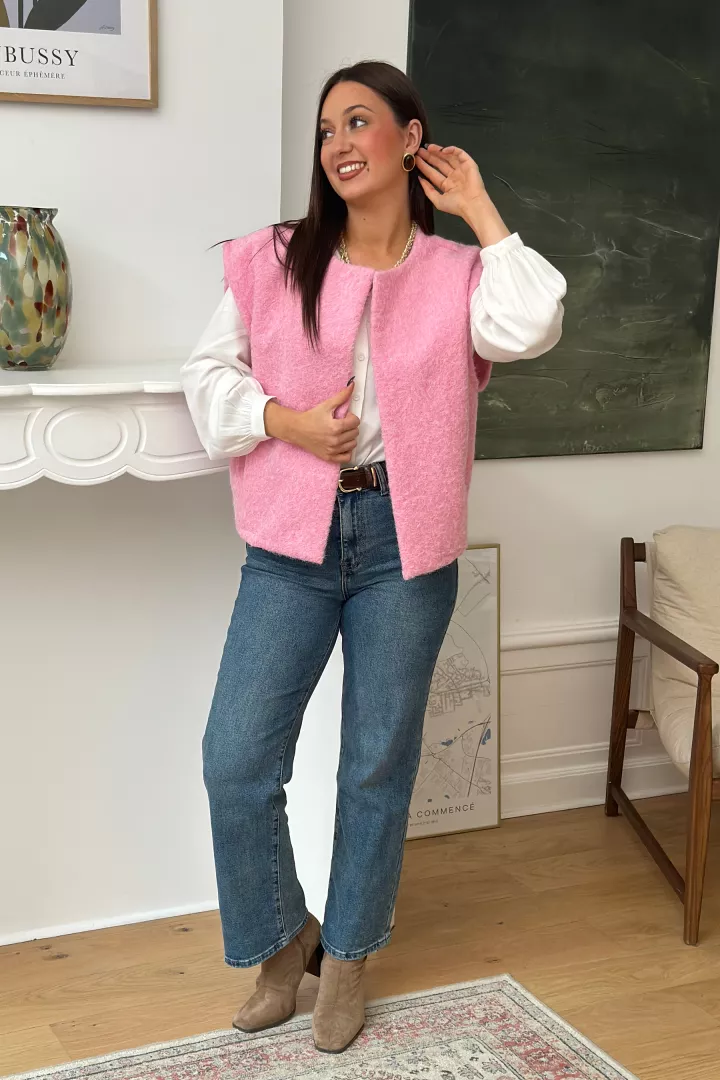 Gilet Sixtine Rose pastel