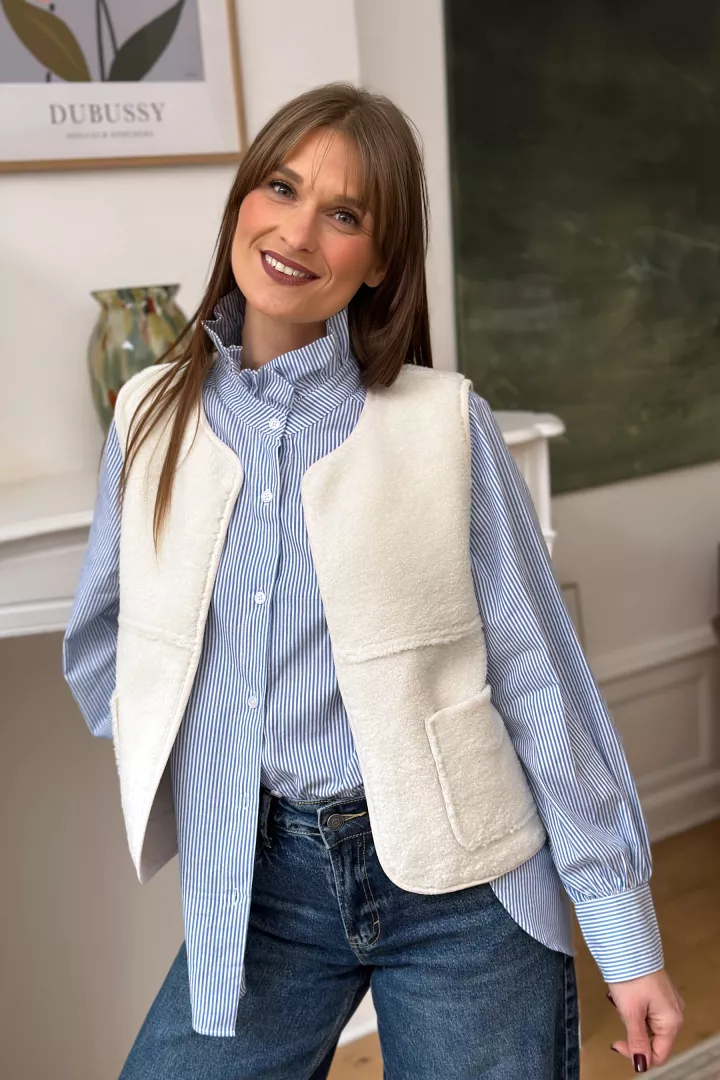Gilet sans manche Emilie Blanc