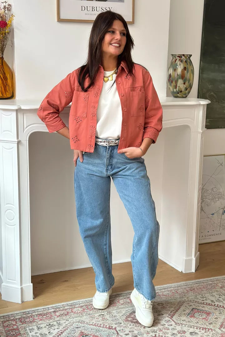 Veste courte Na&iuml;s Terracotta