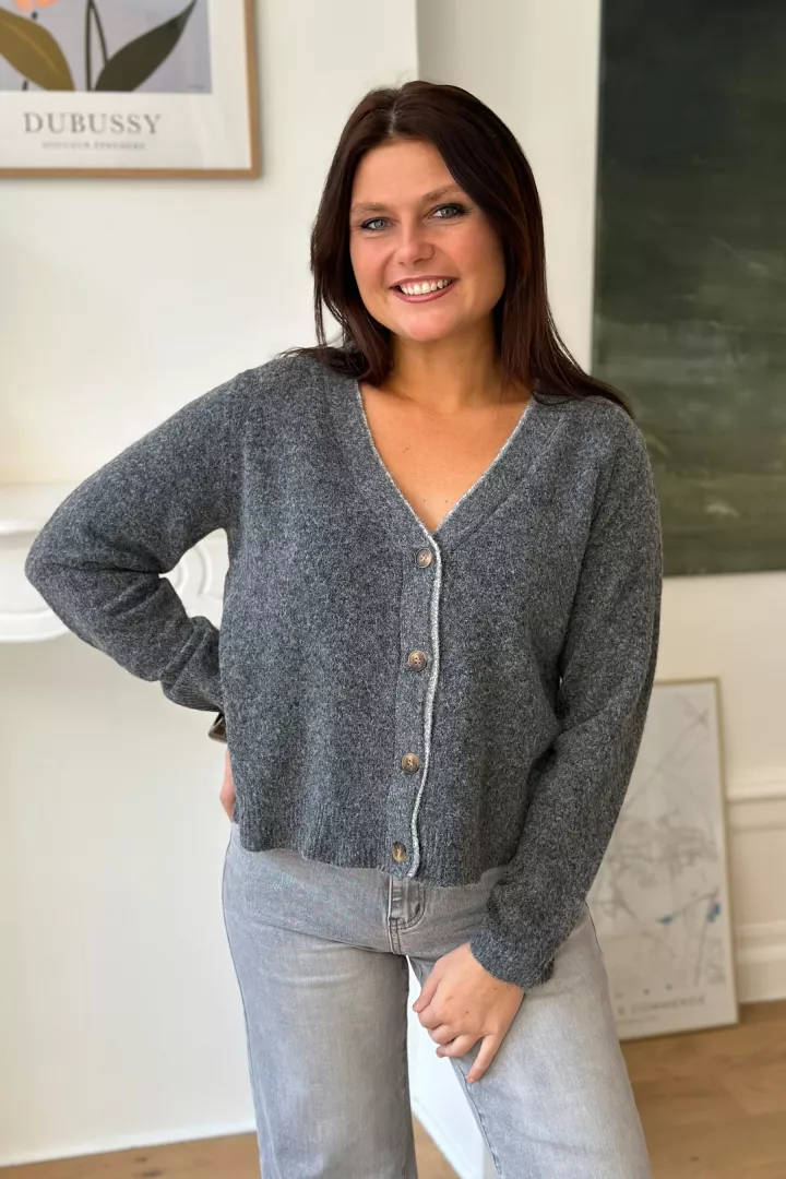 Gilet Morgane Gris Fonc&eacute;