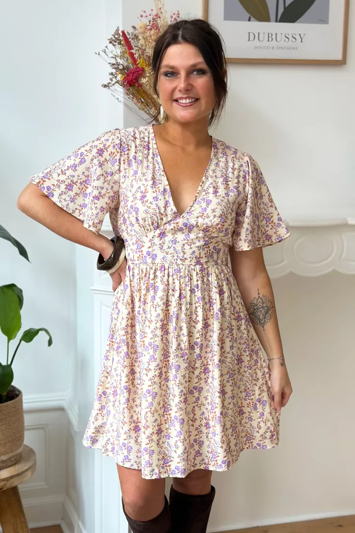 Robe courte Elane Violet