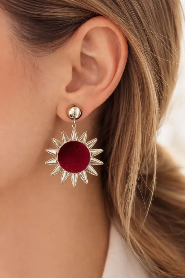Boucles d'oreilles Marie Rouge