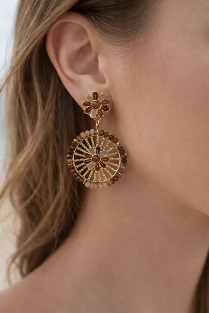 Boucles d'oreilles Lina Chocolat