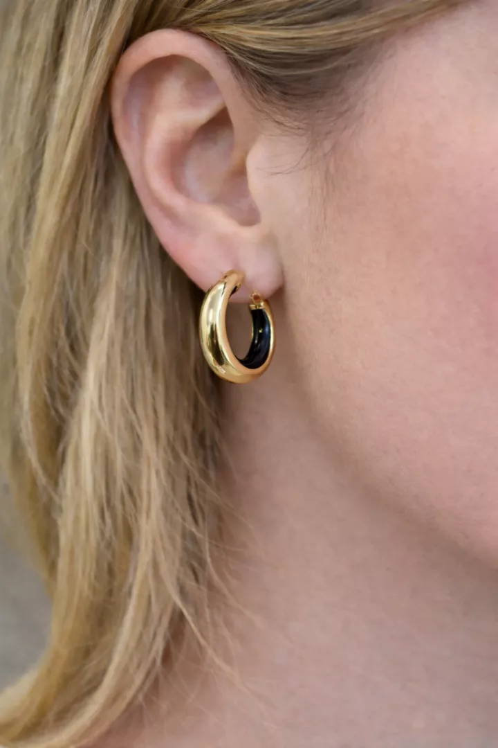 Boucles d'oreilles Capucine Noir