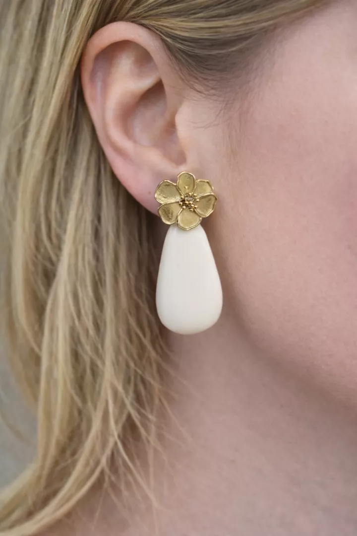 Boucles d'oreilles Lou Beige