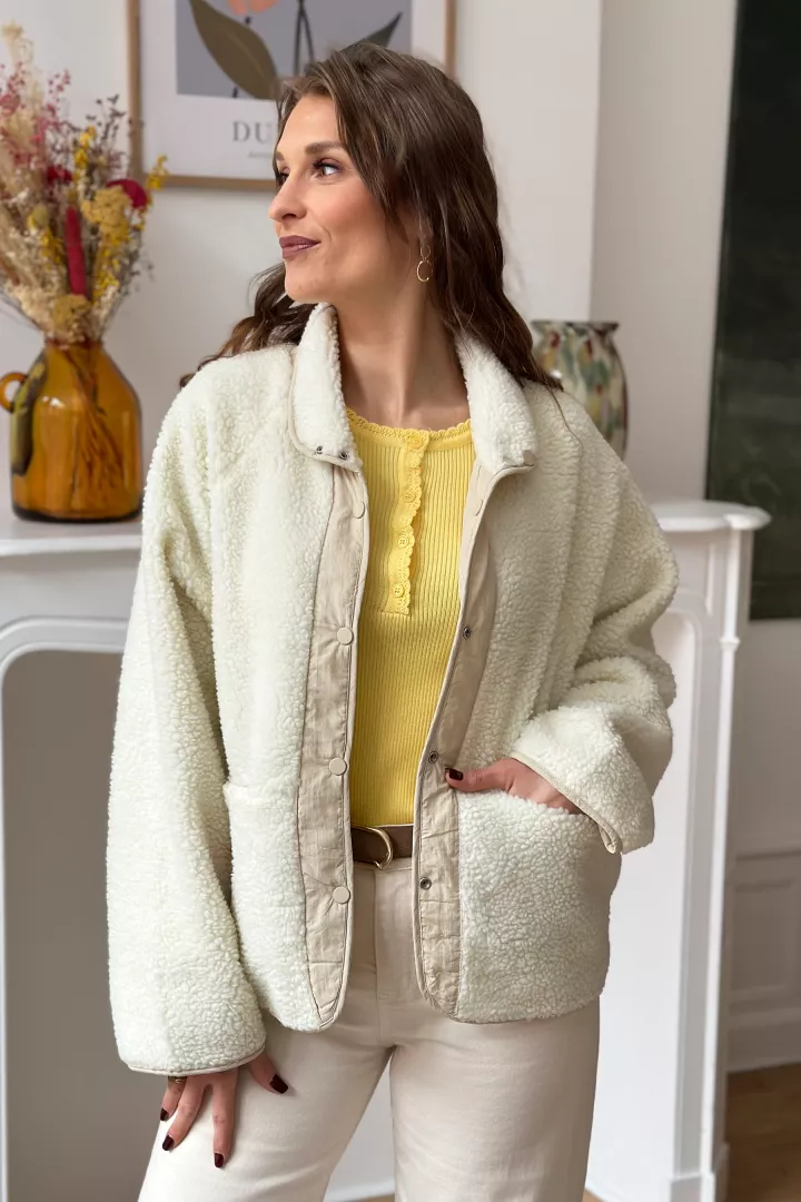Veste r&eacute;versible Domitille Beige
