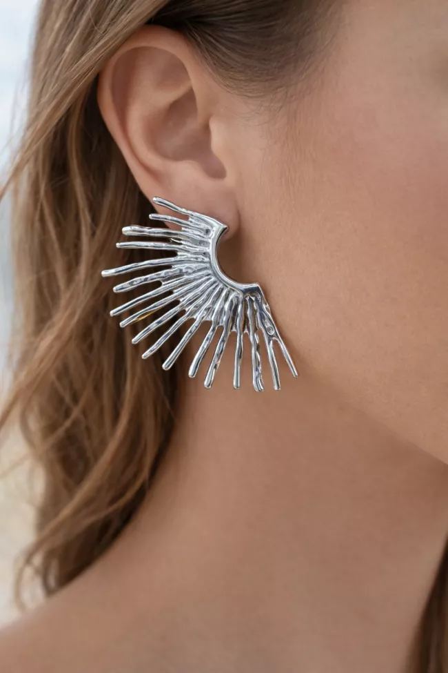 Boucles d\'oreilles Amalya Argent&nbsp;| Juste Elles