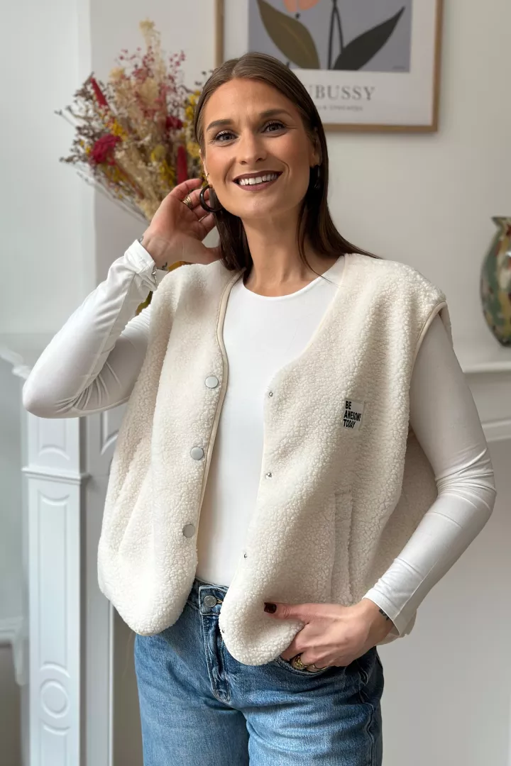 Gilet sans manches Sloane Ecru
