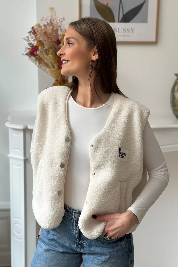 Gilet sans manches Sloane Ecru