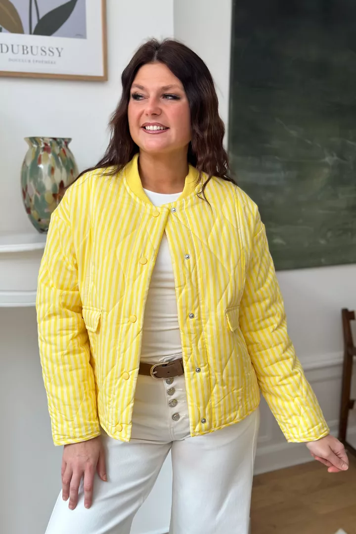 Veste Bomber Agathe raye Jaune