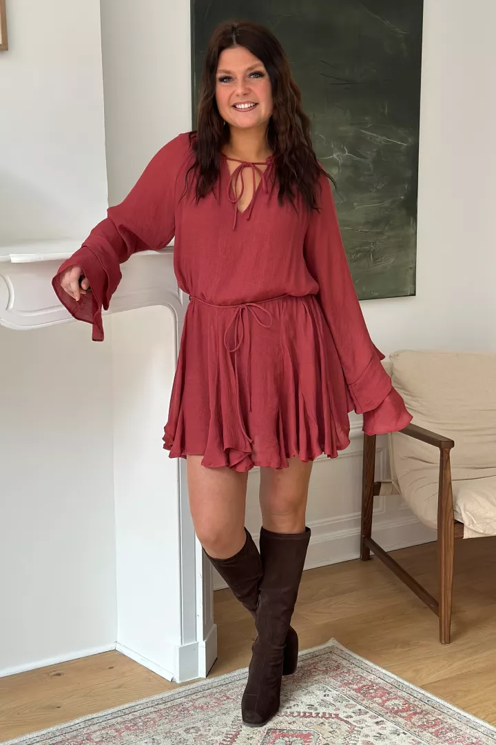 Robe courte Rosaria Terracotta