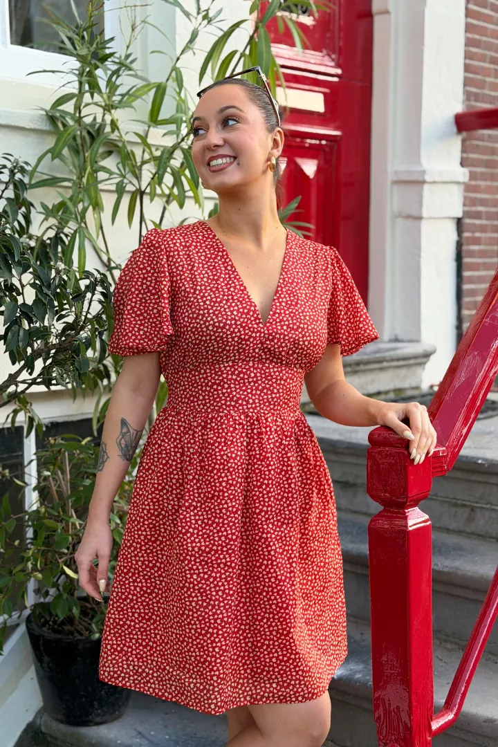 Robe courte Jane Rouge
