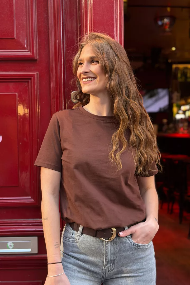 Tshirt Charlie Marron
