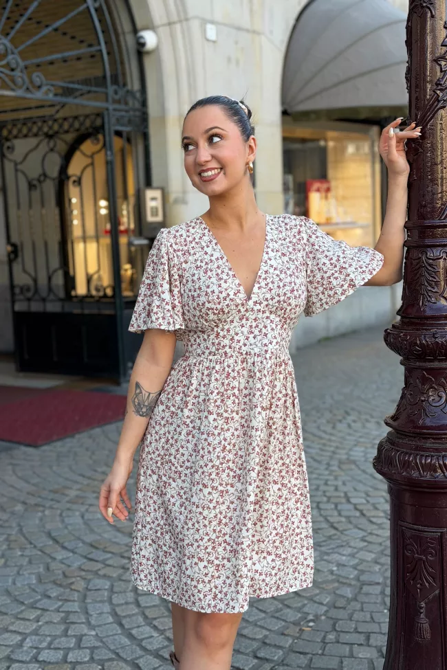 Robe courte Andrea Vieux rose