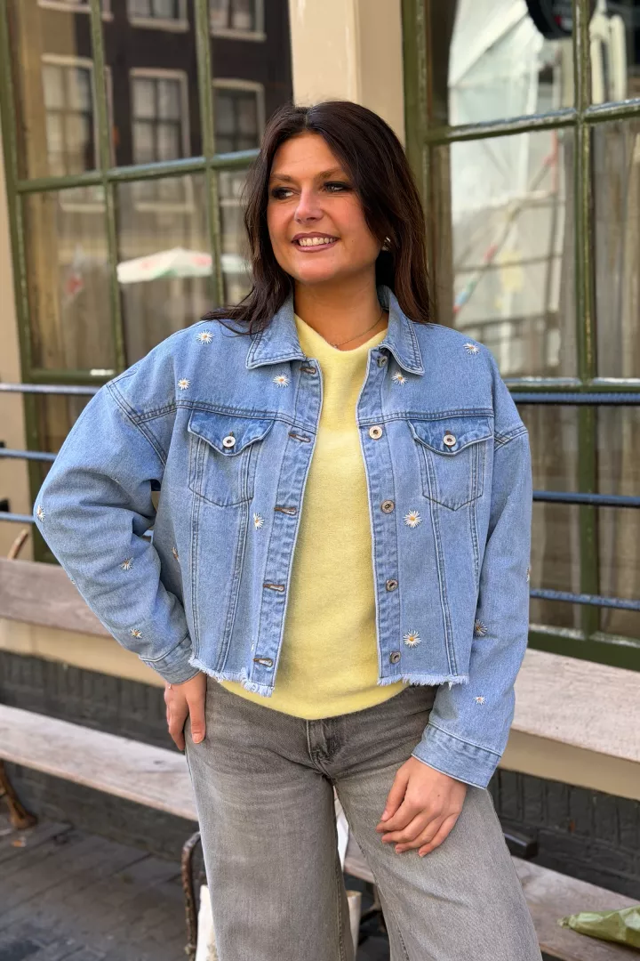 Veste en jean Margueritte Bleu
