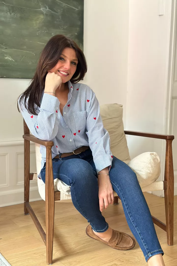 Jean slim push up Alma Bleu fonce