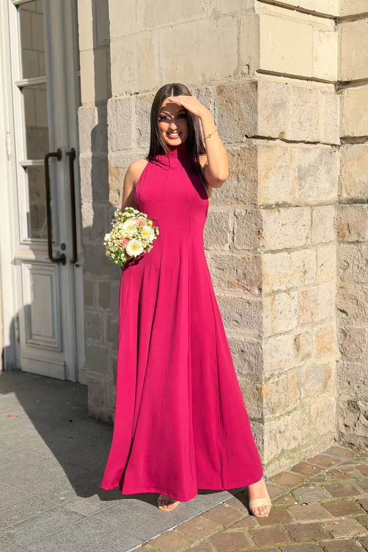 Robe longue Lumie Fuchsia