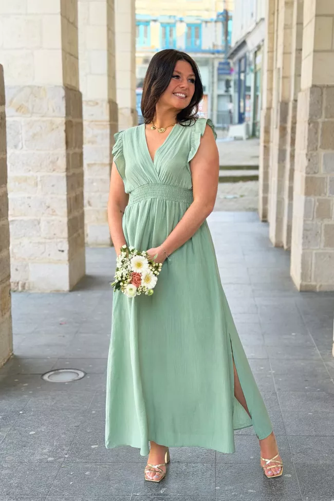Robe longue Leonie Vert