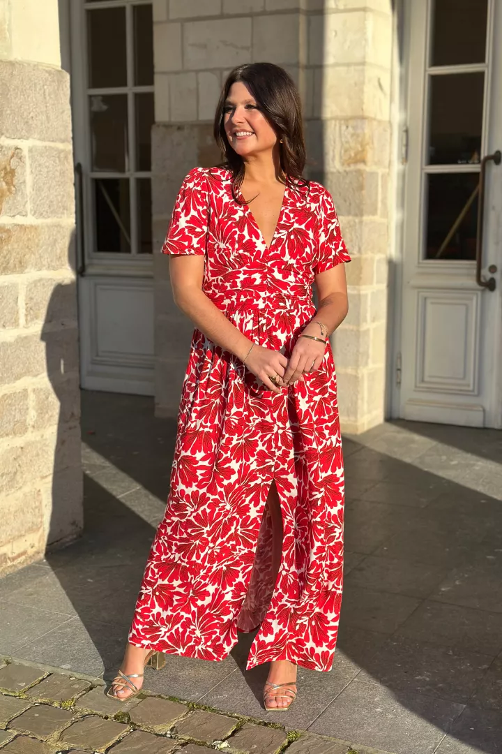 Robe longue Anais Rouge