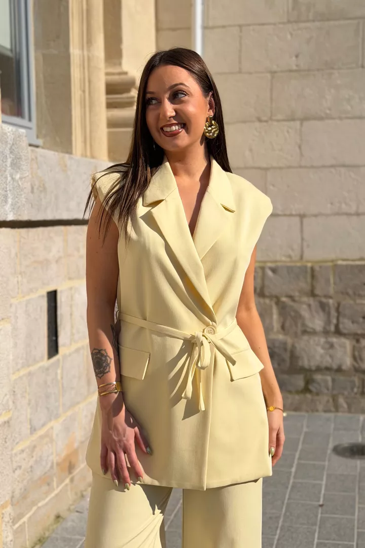 Blazer sans manches Mya Jaune