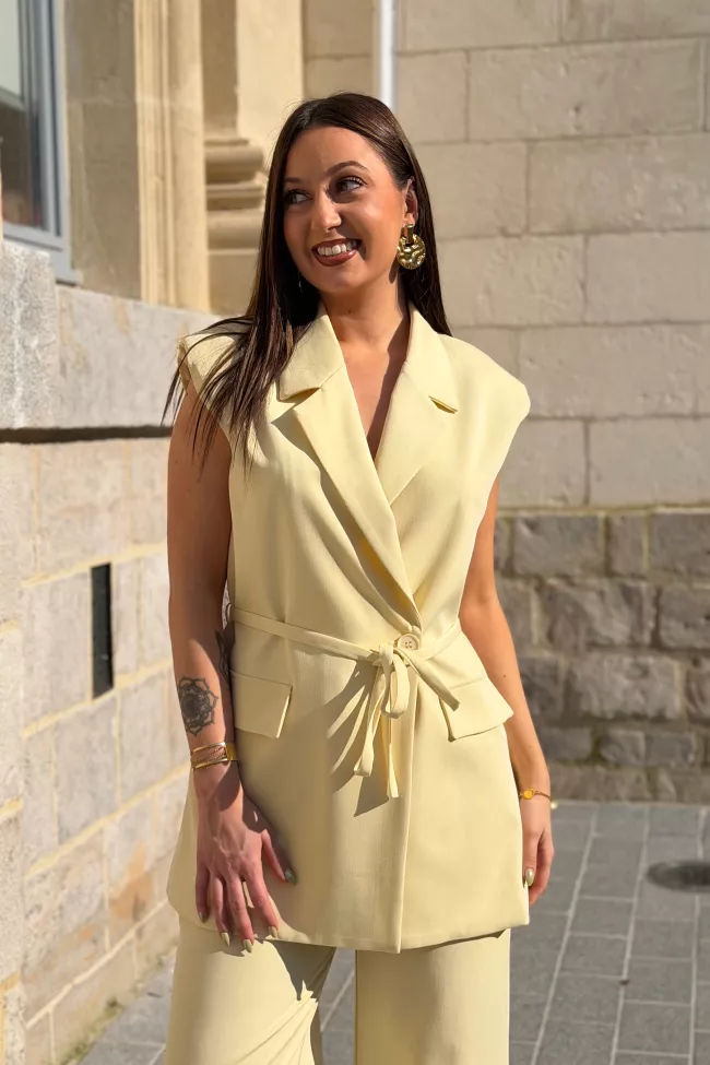 Blazer sans manches Mya Jaune