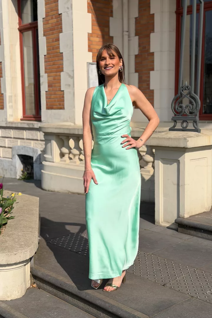 Robe longue Carla Vert