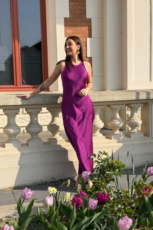 Robe longue Camila Bordeaux