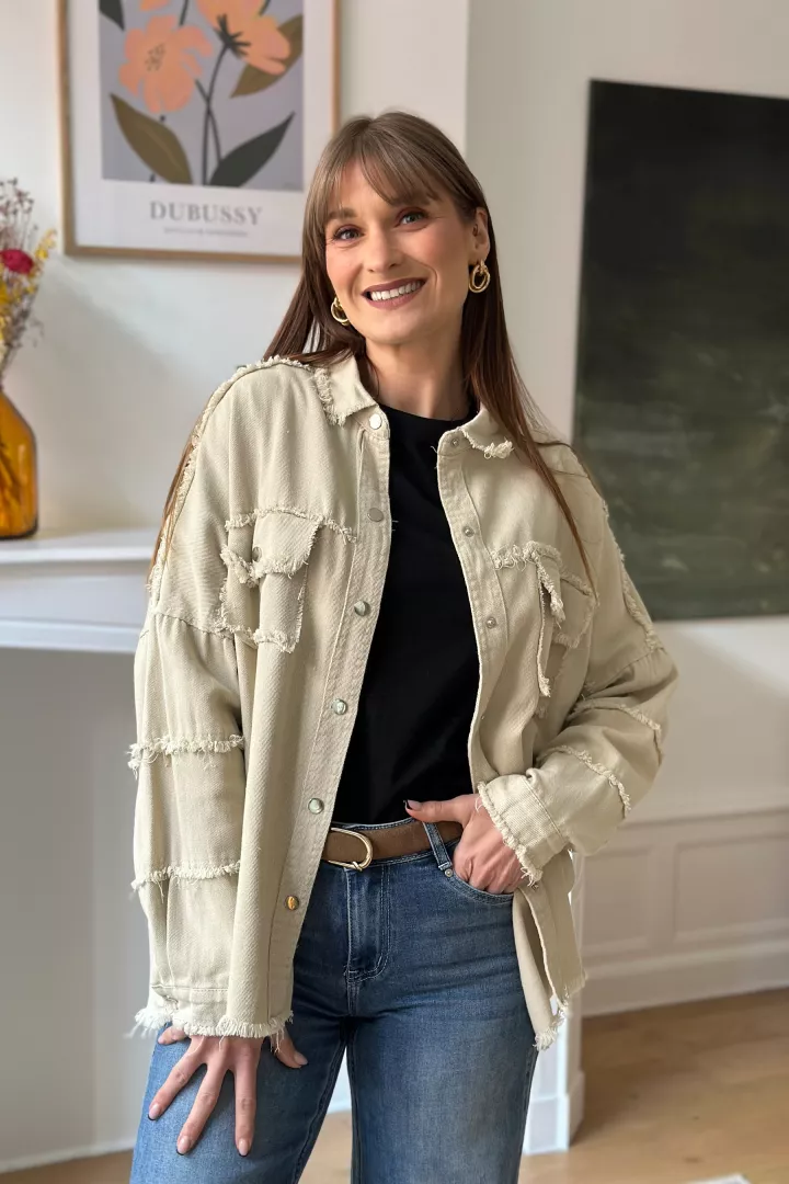Veste C&eacute;lia Beige&nbsp;| Juste Elles