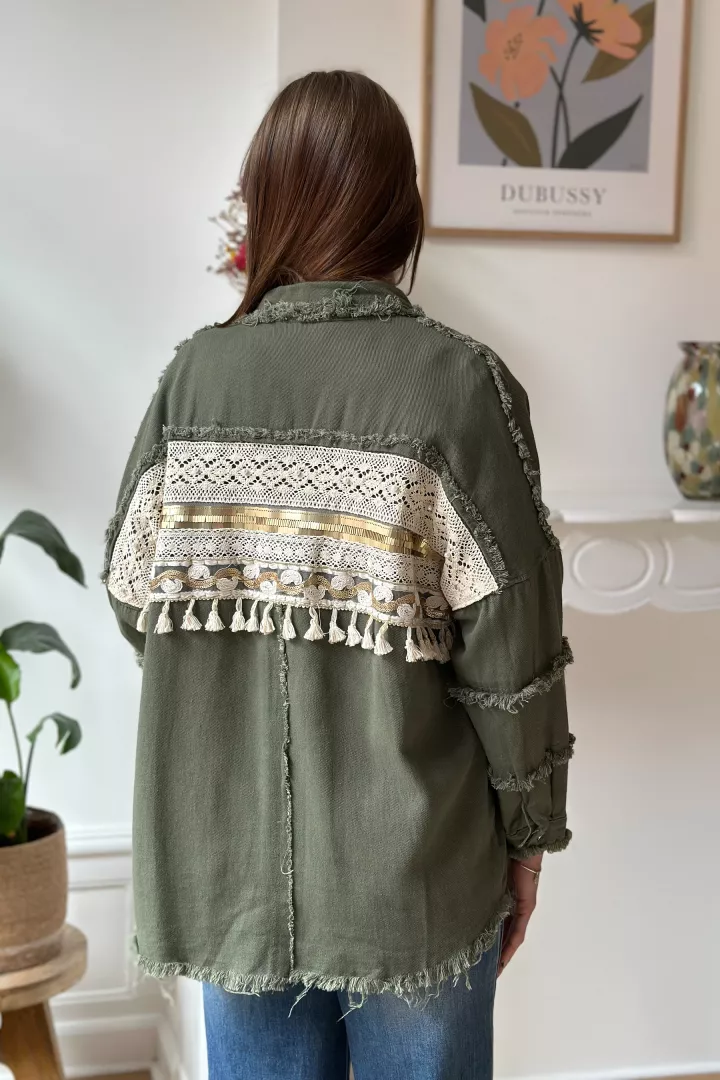 Veste C&eacute;lia Kaki&nbsp;| Juste Elles